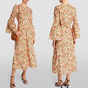 NWOT Doen Noisette Midi Dress Lydden Garden Liberty Fabric Size XS